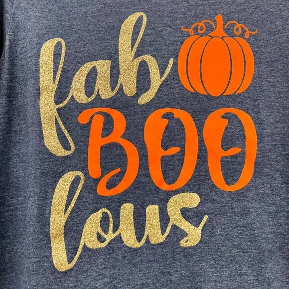 Bella+Canvas Womens Crew Neck Halloween T-Shirt Blue/Multi Glitter Small - Picture 4 of 8